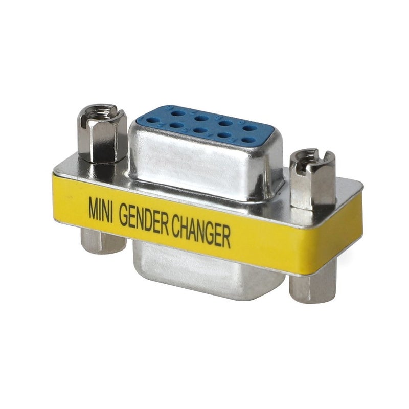 WOVTE DB9 Female to Female Mini Gender Changer Coupler Adapter Connector Pack of 2 (VGA/SVGA 9/9) - Image 4